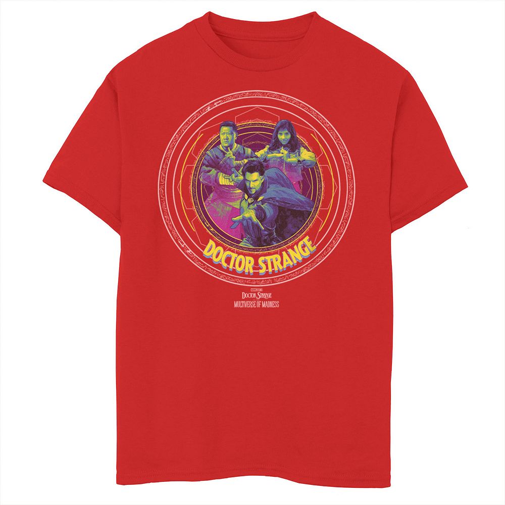 Boys 8-20 Doctor Strange Movie 2 Runes Badge Groupshot Tee