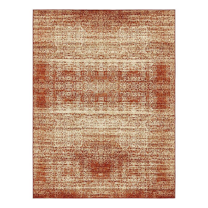 Unique Loom Autumn Traditions Rug, Red, 8Ft Rnd