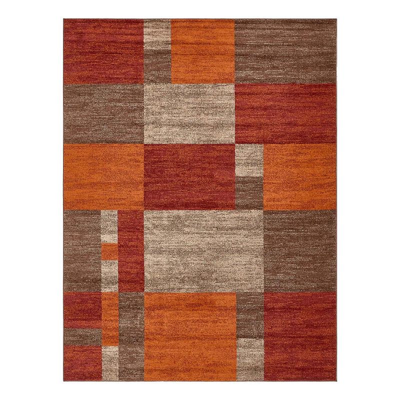 Unique Loom Autumn Providence Rug, Multicolor, 8Ft Rnd