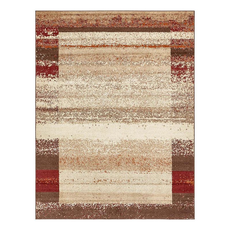 Unique Loom Autumn Maple Rug, Beig/Green, 8Ft Rnd