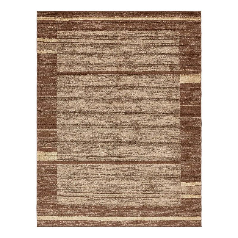 Unique Loom Autumn Foilage Rug, Brown, 8Ft Rnd