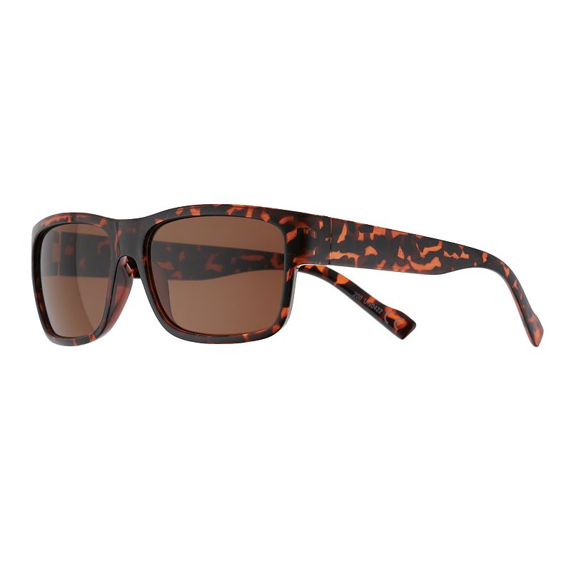Mens Sonoma Goods For Life Plastic Rectangle Sunglasses, Brown