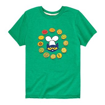 Boys 8-20 Pete The Cat Types Of Pizza Graphic Tee