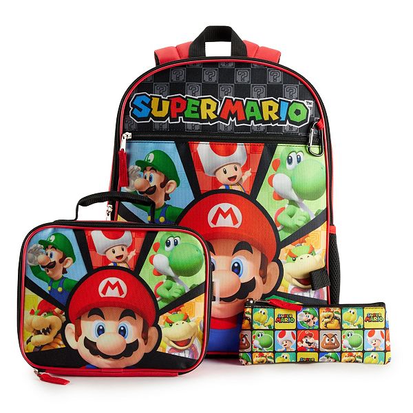 En doorgaan met verdiepen Super Mario 4-Piece Backpack Set