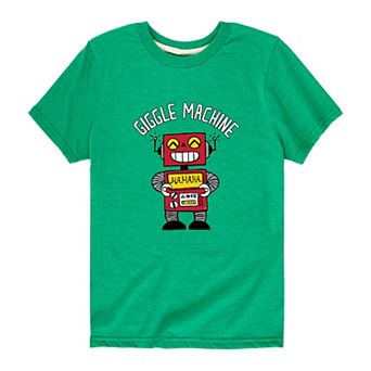 Boys 8-20 Giggle Machine Robot Graphic Tee