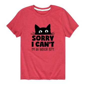 Boys 8-20 Indoor Kitty Funny Graphic Tee