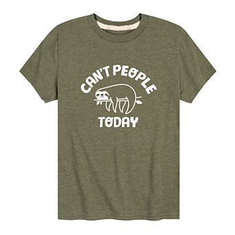 Boys 8-20 Can't People Today Sloth Graphic Tee