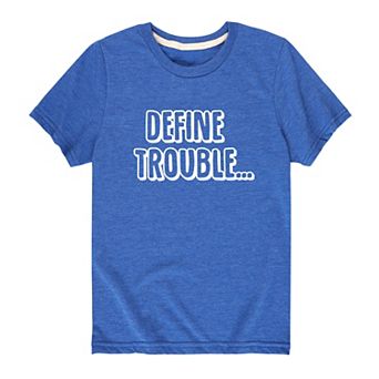 Boys 8-20 Define Trouble Funny Graphic Tee