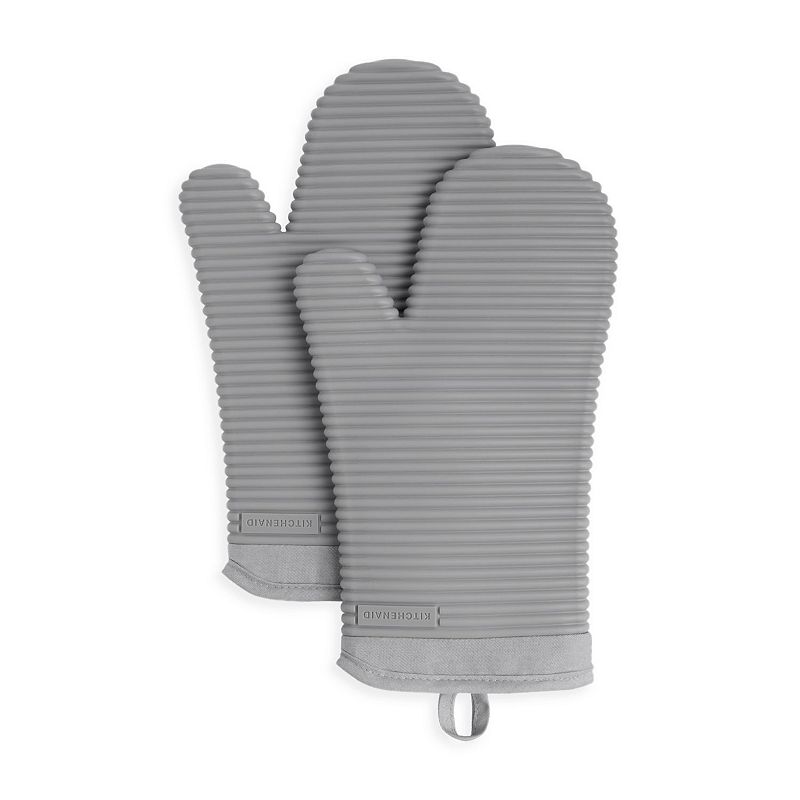 Zulay Kitchen Non Slip Grip Oven Mitts Heat Resistant - Long
