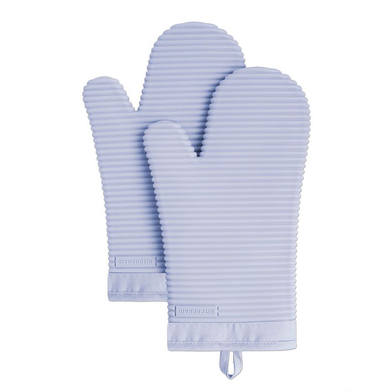 New Set of Two OXO Good Grips Silicone Oven Mitts Misty Blue Seltzer