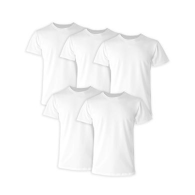 Men's Hanes Ultimate® Comfort Fit Stretch 4-Pack + 1 Bonus Crewneck Tees