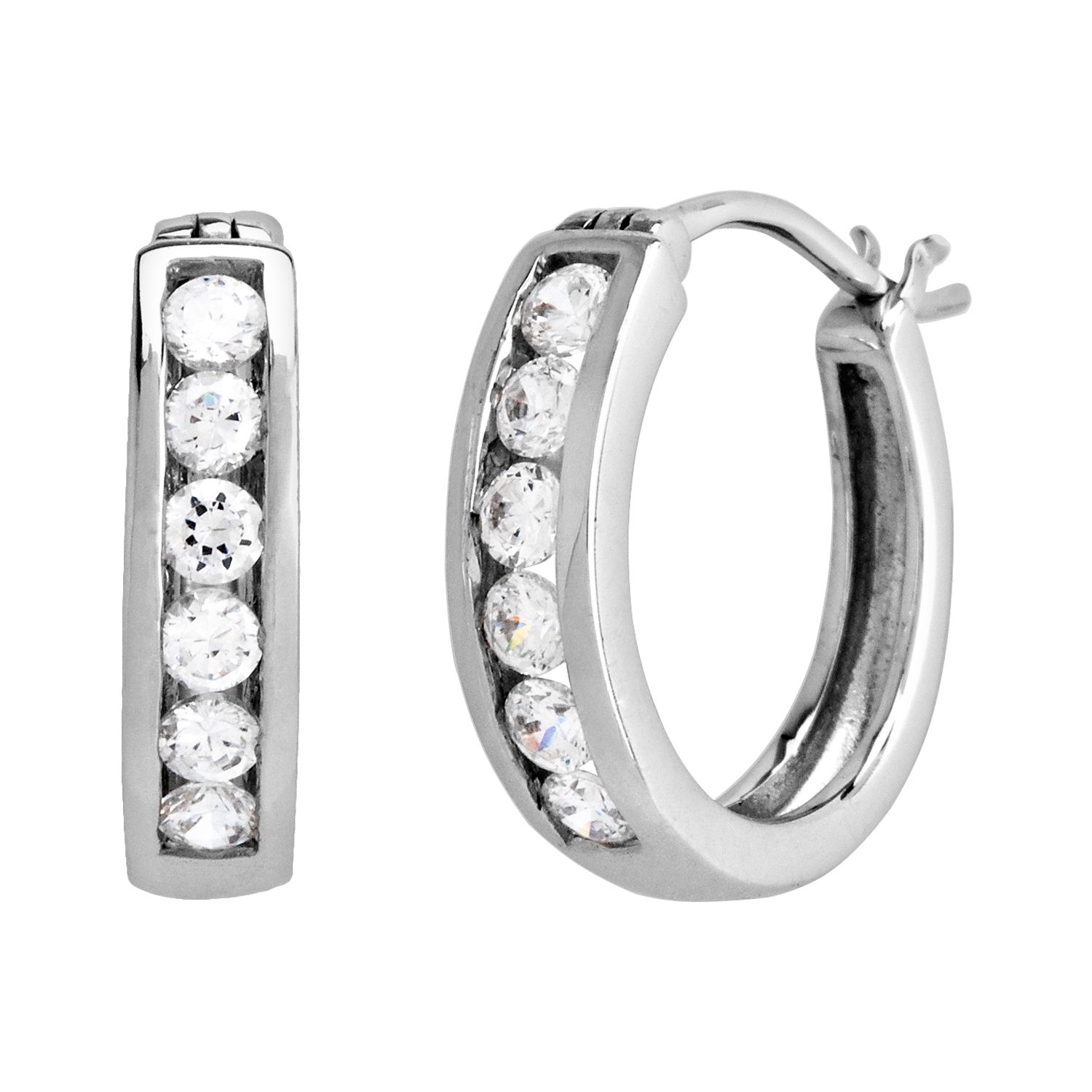 fake diamond hoop earrings