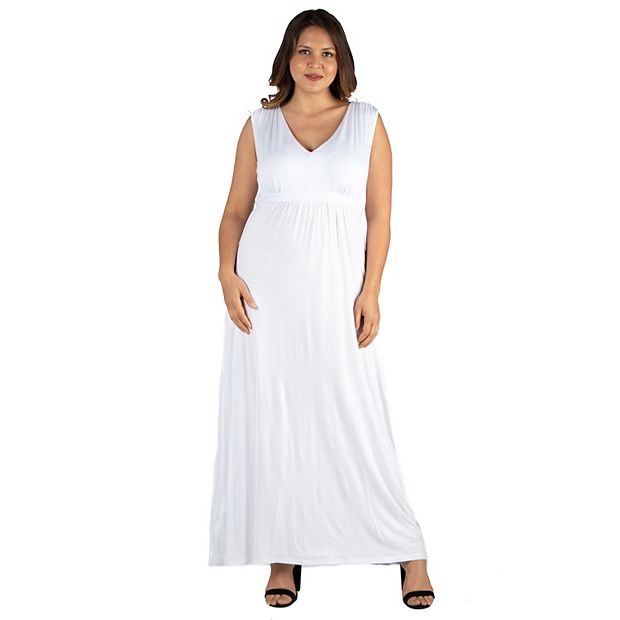 24seven Comfort Apparel Plus Sleeveless Maxi Dress