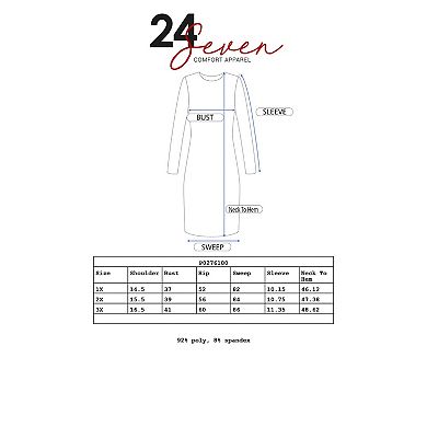 Plus Size 24seven Comfort Apparel Short Sleeve Midi Skater Dress With Pockets