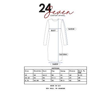 Plus Size 24seven Comfort Apparel Short Sleeve V-Neck Faux Wrap Dress