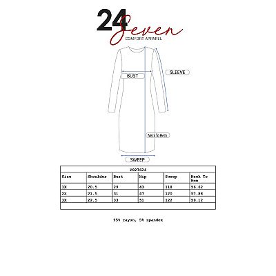 Plus Size 24seven Comfort Apparel Empire Waist V-Neck Maxi Dress