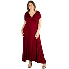 Red Maxi Dress, Red Maxi Dress, Womens Day Wear Clothing, Plus