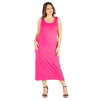 Plus Size 24seven Comfort Apparel Racerback Maxi Dress
