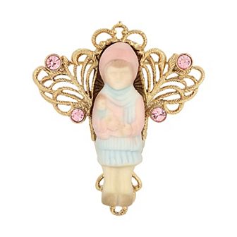 1928 14k Gold Dipped Porcelain Doll Pin