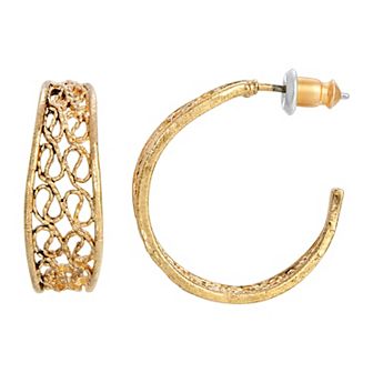 1928 Filigree C-Hoop Earrings