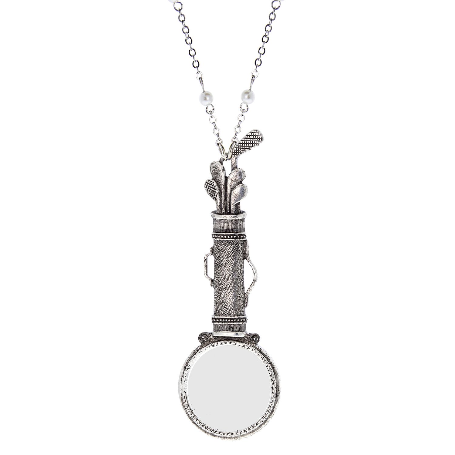 1928 Filigree Heart Magnifying Glass Necklace