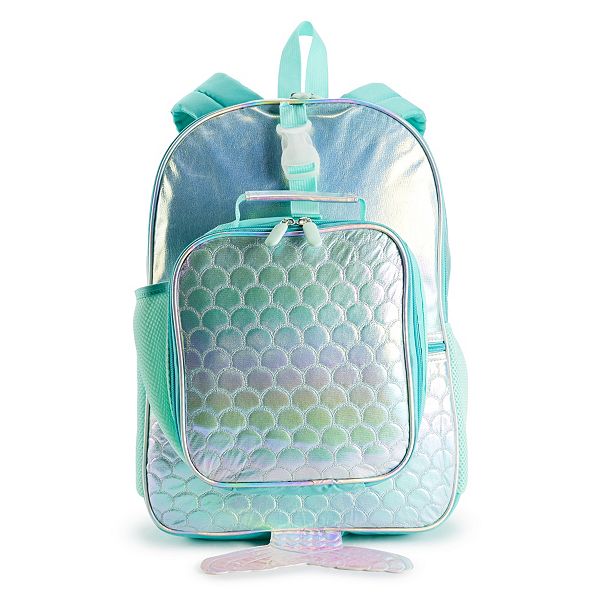 Girls Mermaid Tail Backpack 2 Piece Set