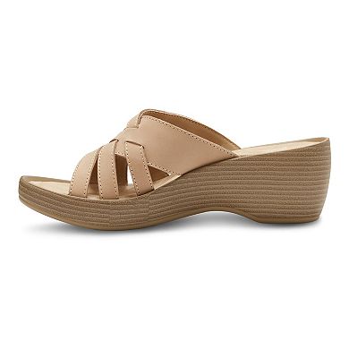 Eastland Poppy Women's Leather Wedge Sandals