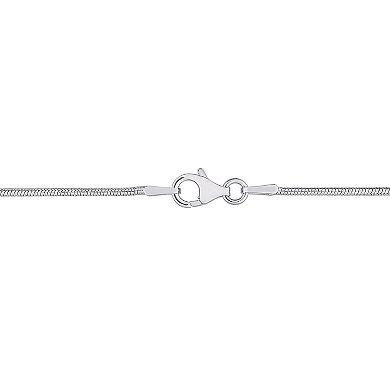 Stella Grace 18k Rose Gold Over Silver 1.2 mm Snake Chain Anklet