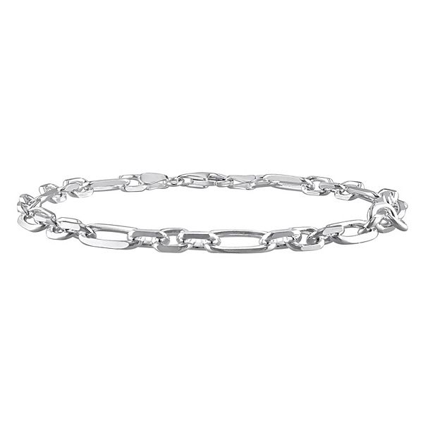 Stella Grace Sterling Silver 6 mm Figaro Chain Anklet