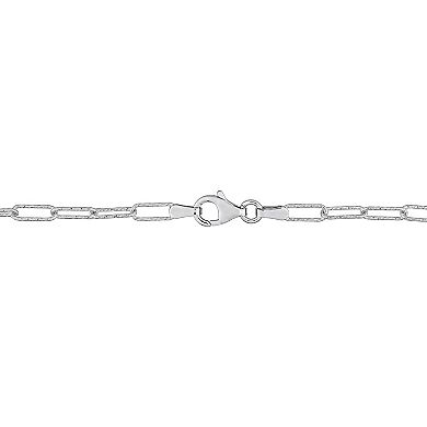 Stella Grace 18k Rose Gold Over Silver Fancy Paper Clip Link Chain Bracelet