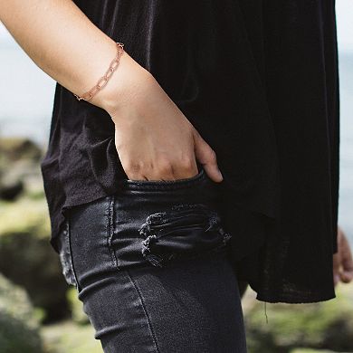 Stella Grace Sterling Silver 6.5 mm Twisted Rolo Chain Bracelet