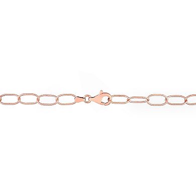 Stella Grace Sterling Silver 6.5 mm Twisted Rolo Chain Bracelet