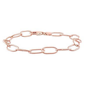 Stella Grace Sterling Silver 6.5 mm Twisted Rolo Chain Bracelet
