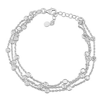 Stella Grace Sterling Silver Multistrand Chain Bracelet