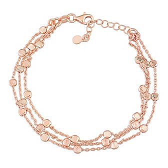 Stella Grace 18k Gold Over Silver Multistrand Chain Bracelet