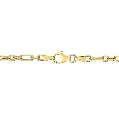 Stella Grace 18k Gold Over Silver 3 mm Figaro Chain Bracelet
