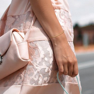 Stella Grace 18k Gold Over Silver 2.2 mm Rope Chain Bracelet