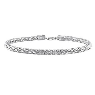 Stella Grace Men's Sterling Silver Foxtail Chain Bracelet