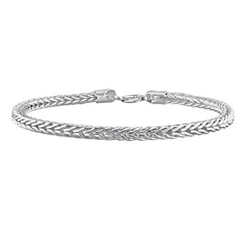 Stella Grace Men's Sterling Silver Foxtail Chain Bracelet