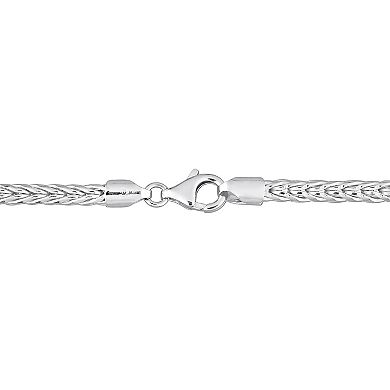 Stella Grace Men's Sterling Silver Foxtail Chain Bracelet
