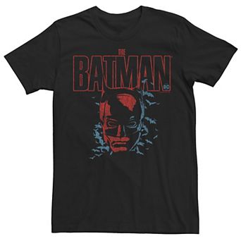 Men's DC Comics The Batman Red and Blue Bat Tee