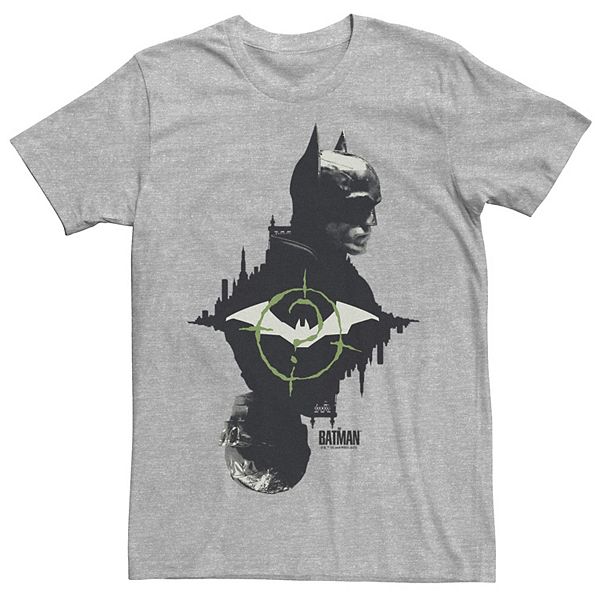 Men's DC Comics The Batman Split Batman And Riddler Portrait Tee