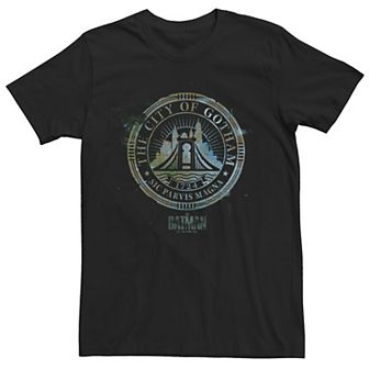 Men's DC Comics The Batman The City Of Gotham Circle Logo Tee