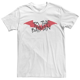 Men's DC Comics The Batman To The Batman Red Bat Logo Tee