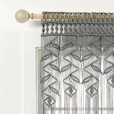 Lush Decor Boho Macrame Leaf Valance