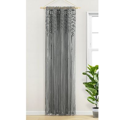 Lush Decor Boho Macrame Leaf Window Curtain Panel