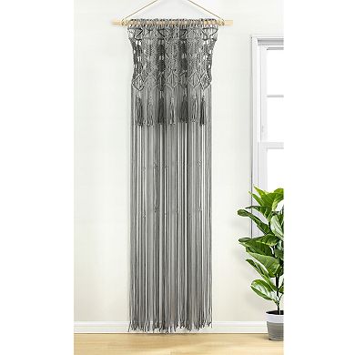 Lush Decor Boho Macrame Tassel Window Curtain Panel