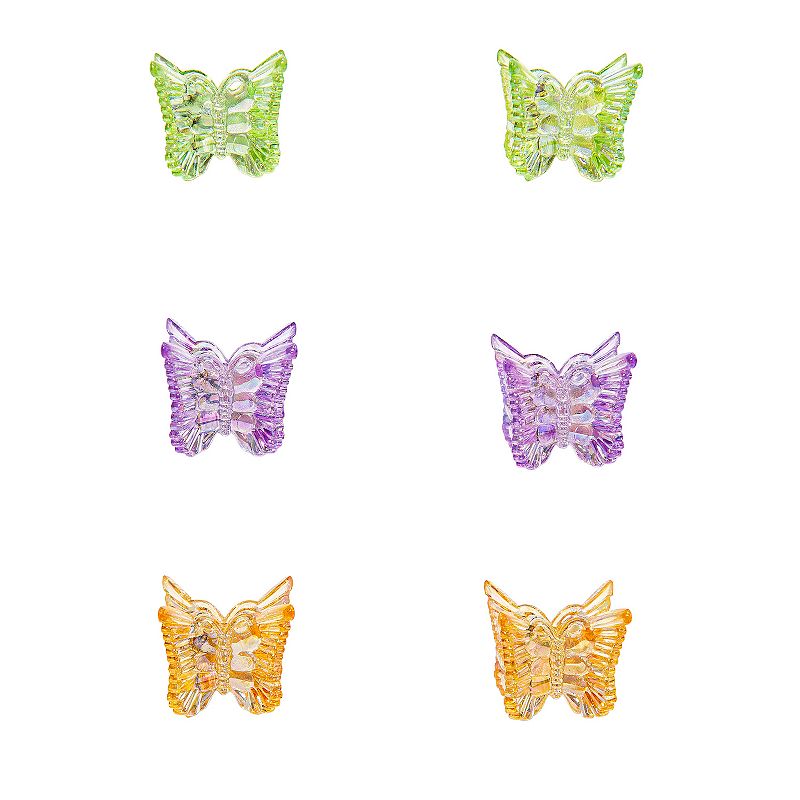 SO 6 Pack Mini Butterfly Clips, Multicolor