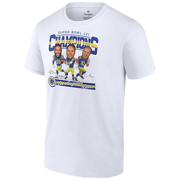 Men's Fanatics Los Angeles Rams Super Bowl LVI Champions Caricature Tee