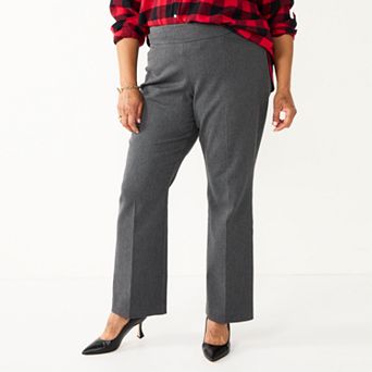 Plus Size Croft & Barrow® Effortless Stretch Pull-On Bootcut Pants